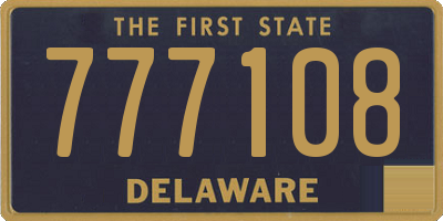 DE license plate 777108