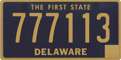 DE license plate 777113