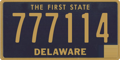 DE license plate 777114