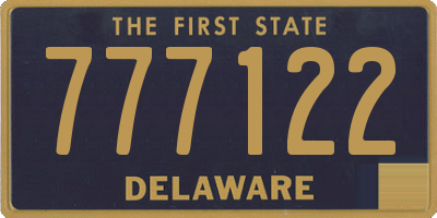 DE license plate 777122