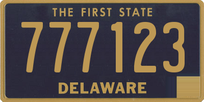 DE license plate 777123