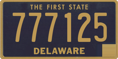 DE license plate 777125