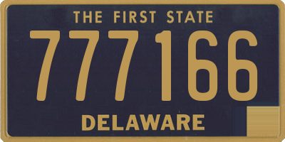 DE license plate 777166