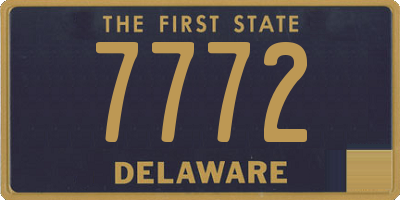 DE license plate 7772