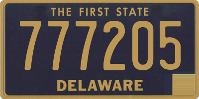 DE license plate 777205