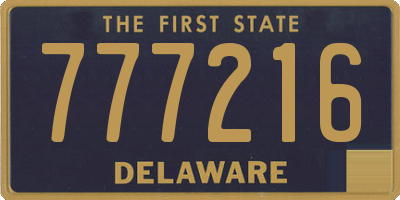 DE license plate 777216
