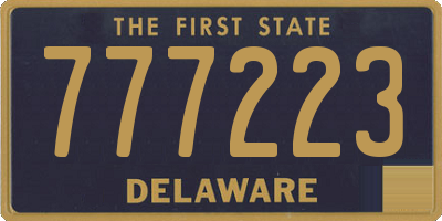 DE license plate 777223