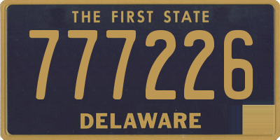 DE license plate 777226
