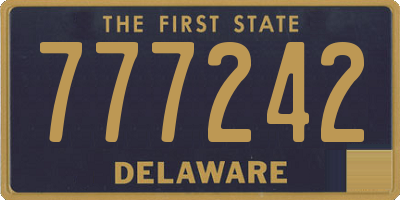 DE license plate 777242
