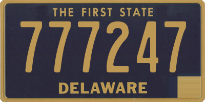 DE license plate 777247