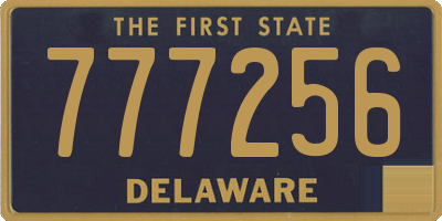 DE license plate 777256