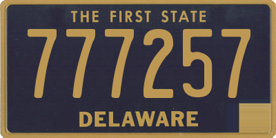 DE license plate 777257