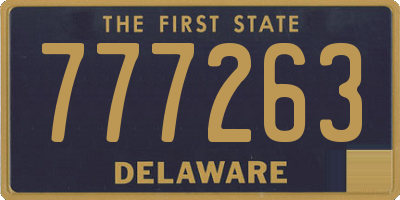 DE license plate 777263