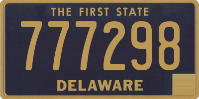 DE license plate 777298