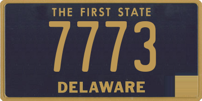 DE license plate 7773