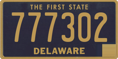DE license plate 777302
