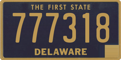 DE license plate 777318