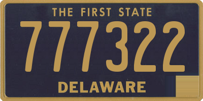 DE license plate 777322