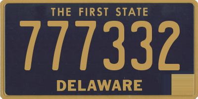 DE license plate 777332