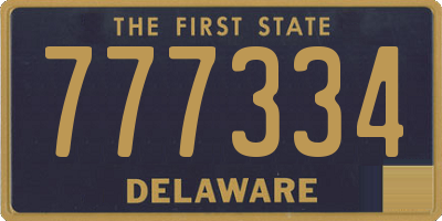 DE license plate 777334