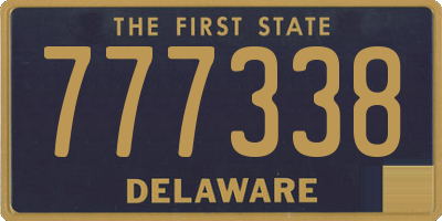 DE license plate 777338