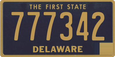 DE license plate 777342