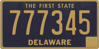 DE license plate 777345