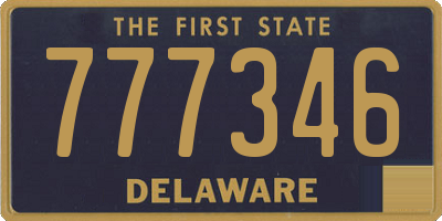 DE license plate 777346