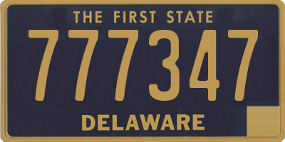 DE license plate 777347