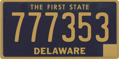DE license plate 777353