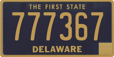 DE license plate 777367