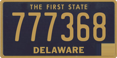 DE license plate 777368