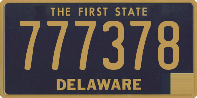 DE license plate 777378