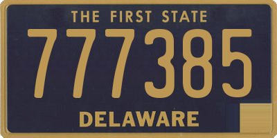 DE license plate 777385
