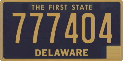 DE license plate 777404
