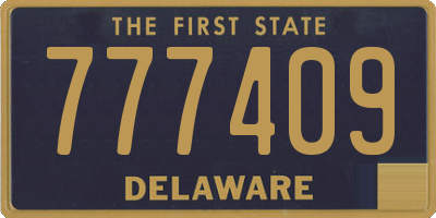 DE license plate 777409