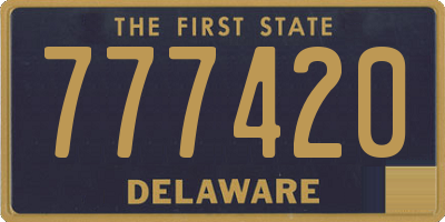 DE license plate 777420