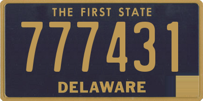 DE license plate 777431