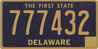 DE license plate 777432