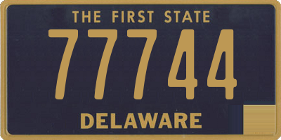 DE license plate 77744