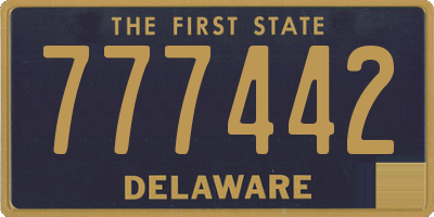 DE license plate 777442