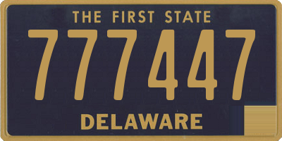 DE license plate 777447
