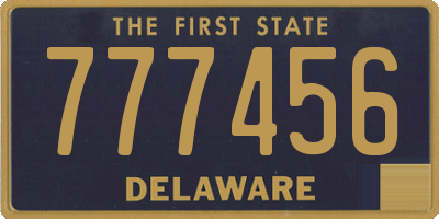 DE license plate 777456