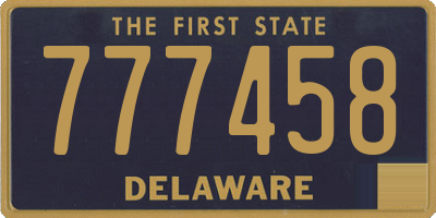 DE license plate 777458