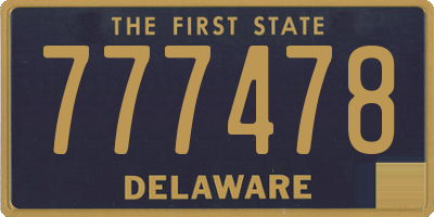 DE license plate 777478