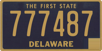 DE license plate 777487