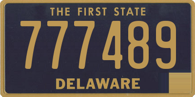 DE license plate 777489