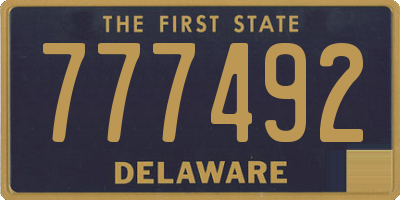 DE license plate 777492