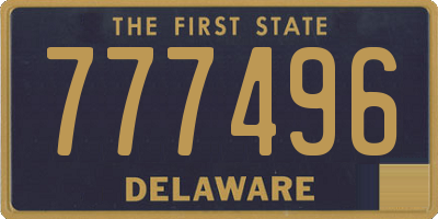DE license plate 777496