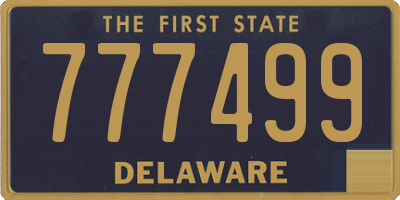 DE license plate 777499